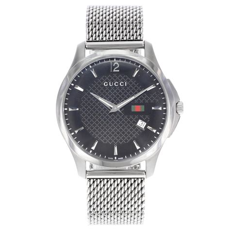 gucci watch g timeless black dial ya126308|Gucci rhombi watch.